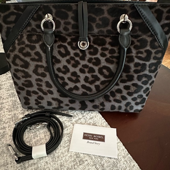 Gorgeous Vintage Animal Print Henri Bendel Lafayette Satchel in Leopard, EUC! - Picture 4 of 4